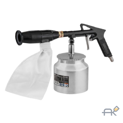 Пистолет пескоструйный с баком ASB-06S ECO (Рабочее давление: 3-4 бар 360 л/мин Резервуар: 850 мл) (ASB-06S)